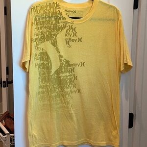 Hurley yellow graphic tee XL like new